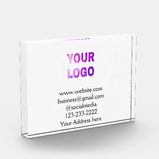 eenvoudige add your logo/design here text pos fotoblokken (Links)
