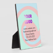 eenvoudige add your logo/design here text pos fotoplaat (Zijkant)