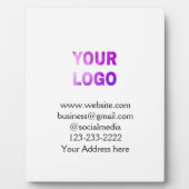 eenvoudige add your logo/design here text pos fotoplaat (Voorkant)