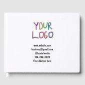 eenvoudige add your logo/design here text pos gastenboek (Voorkant)
