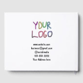 eenvoudige add your logo/design here text pos gastenboek (Achterkant)