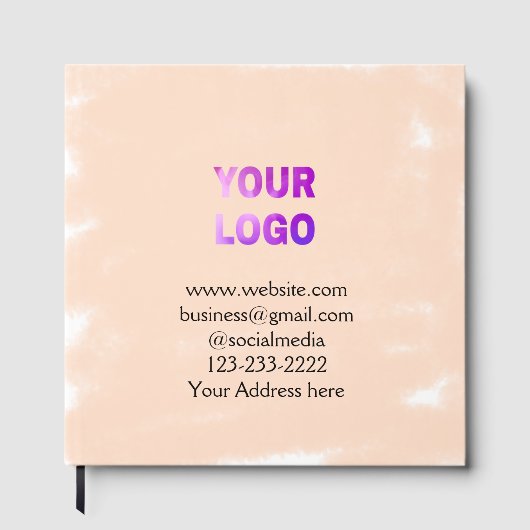 eenvoudige add your logo/design here text pos gastenboek (Voorkant)