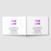 eenvoudige add your logo/design here text pos gastenboek (Volledig)