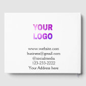 eenvoudige add your logo/design here text pos gastenboek (Achterkant)