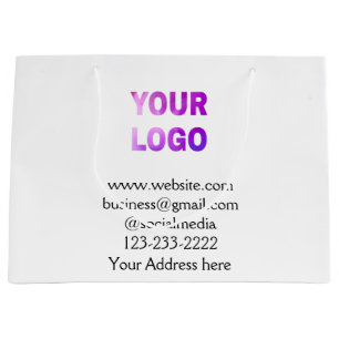 eenvoudige add your logo/design here text pos groot cadeauzakje