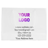 eenvoudige add your logo/design here text pos groot cadeauzakje (Achterkant)