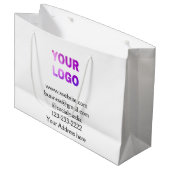 eenvoudige add your logo/design here text pos groot cadeauzakje (Voorkant Gekanteld)