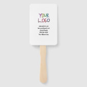 eenvoudige add your logo/design here text pos handwaaier (Achterkant)