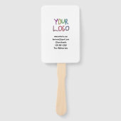 eenvoudige add your logo/design here text pos handwaaier (Voorkant)