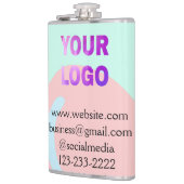 eenvoudige add your logo/design here text pos heupfles (Links)