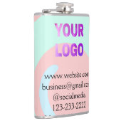 eenvoudige add your logo/design here text pos heupfles (Rechts)