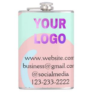 eenvoudige add your logo/design here text pos heupfles