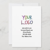 eenvoudige add your logo/design here text pos kaart (Voorkant)