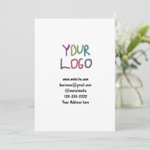 eenvoudige add your logo/design here text pos kaart