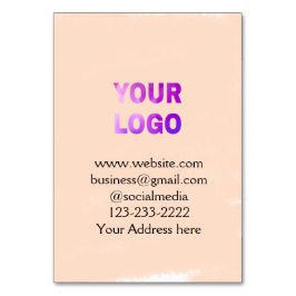 eenvoudige add your logo/design here text pos kaart