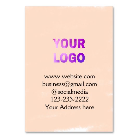 eenvoudige add your logo/design here text pos kaart (Voorkant)