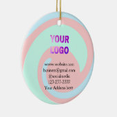 eenvoudige add your logo/design here text pos keramisch ornament (Rechts)