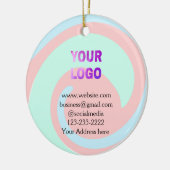 eenvoudige add your logo/design here text pos keramisch ornament (Links)