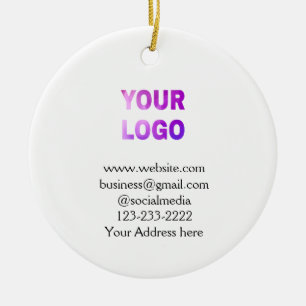 eenvoudige add your logo/design here text pos keramisch ornament