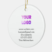 eenvoudige add your logo/design here text pos keramisch ornament (Links)