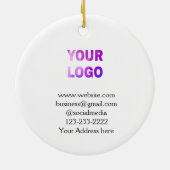 eenvoudige add your logo/design here text pos keramisch ornament (Achterkant)