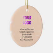 eenvoudige add your logo/design here text pos keramisch ornament (Rechts)