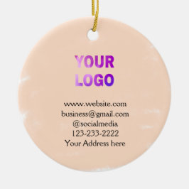 eenvoudige add your logo/design here text pos keramisch ornament
