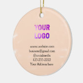 eenvoudige add your logo/design here text pos keramisch ornament (Links)