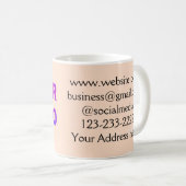 eenvoudige add your logo/design here text pos koffiemok (Voorkant rechts)