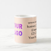 eenvoudige add your logo/design here text pos koffiemok (Center)