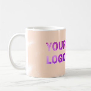 eenvoudige add your logo/design here text pos koffiemok