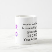 eenvoudige add your logo/design here text pos koffiemok (Center)