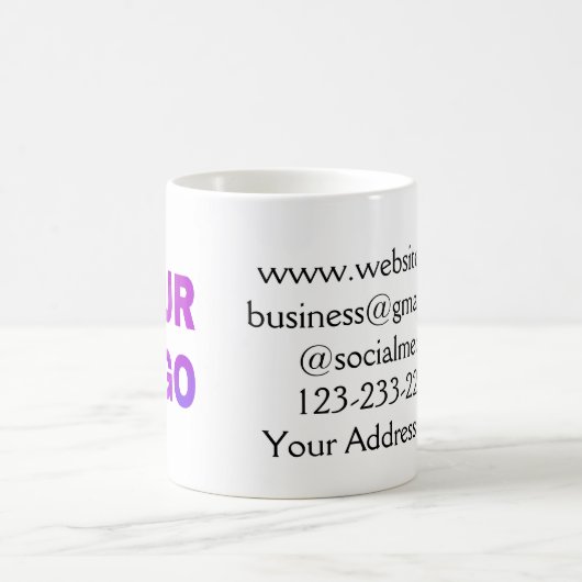 eenvoudige add your logo/design here text pos koffiemok (Center)