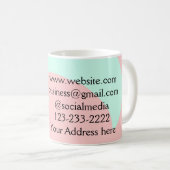 eenvoudige add your logo/design here text pos koffiemok (Voorkant rechts)