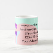 eenvoudige add your logo/design here text pos koffiemok (Center)