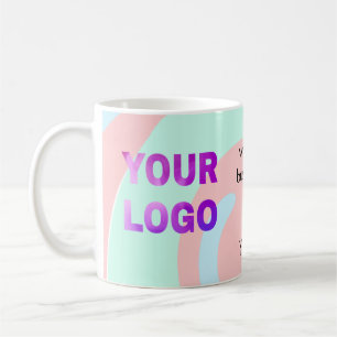 eenvoudige add your logo/design here text pos koffiemok