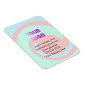 eenvoudige add your logo/design here text pos magneet (Rechterzijde)