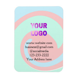 eenvoudige add your logo/design here text pos magneet