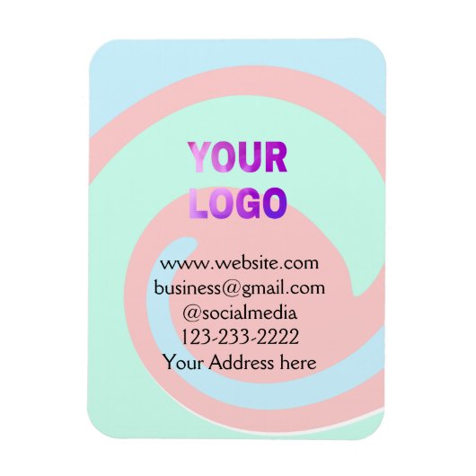 eenvoudige add your logo/design here text pos magneet (Verticaal)