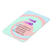 eenvoudige add your logo/design here text pos magneet (Linkerzijde)