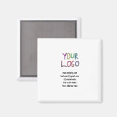 eenvoudige add your logo/design here text pos magneet (Voorkant / Achterkant)