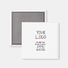 eenvoudige add your logo/design here text pos magneet