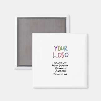 eenvoudige add your logo/design here text pos magneet