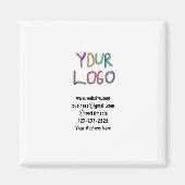 eenvoudige add your logo/design here text pos magneet (Voorkant)