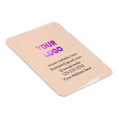 eenvoudige add your logo/design here text pos magneet (Rechterzijde)