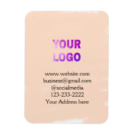 eenvoudige add your logo/design here text pos magneet