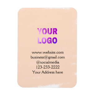 eenvoudige add your logo/design here text pos magneet