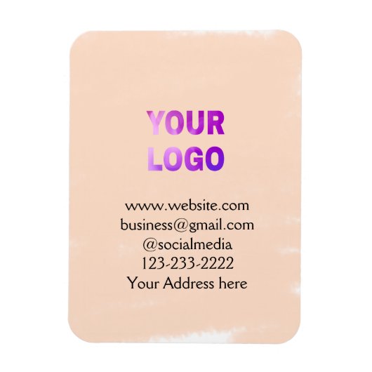 eenvoudige add your logo/design here text pos magneet (Verticaal)