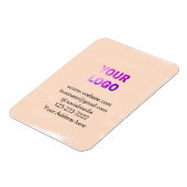 eenvoudige add your logo/design here text pos magneet (Linkerzijde)