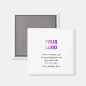 eenvoudige add your logo/design here text pos magneet (Voorkant / Achterkant)